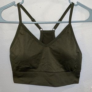 Green PINK Sport Sport Bra